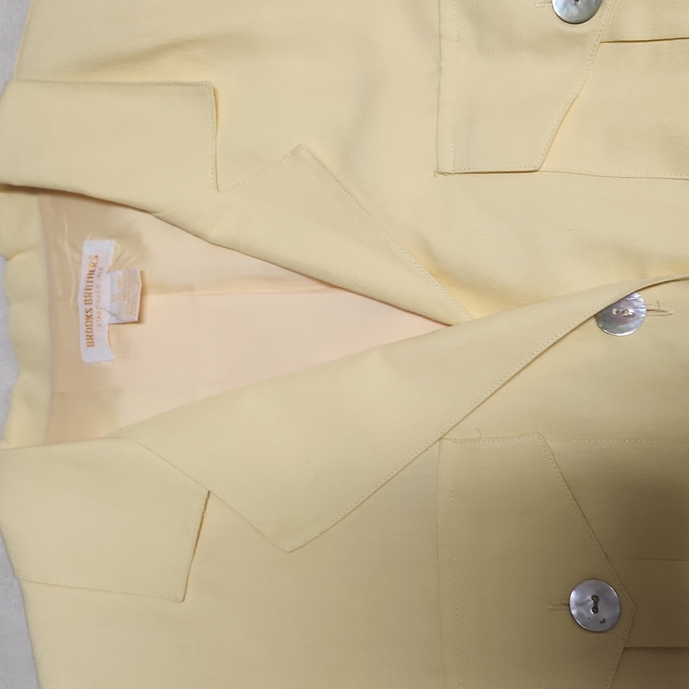 Brooks Brothers Vintage Yellow Button-Down Dress, size 12 - Picture 6 of 7